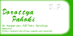 dorottya pahoki business card